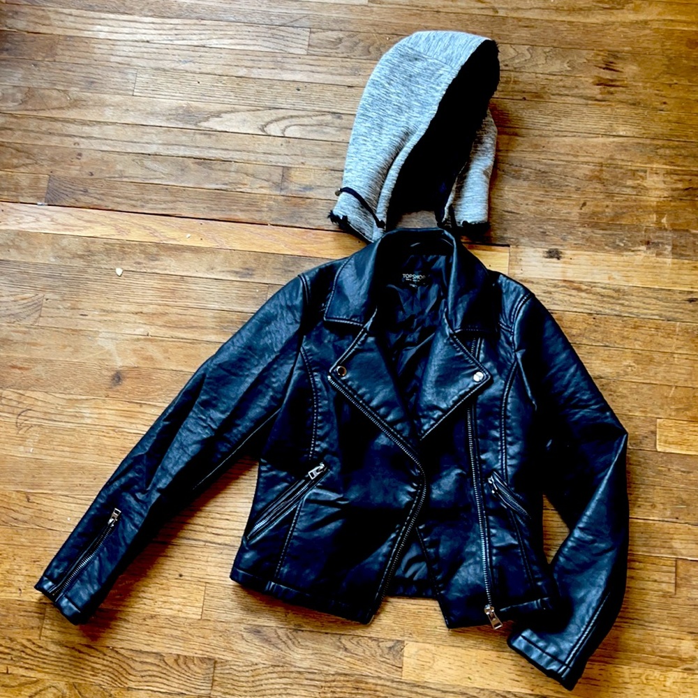 Top Shop Leather Jacket - Picture 6 of 8